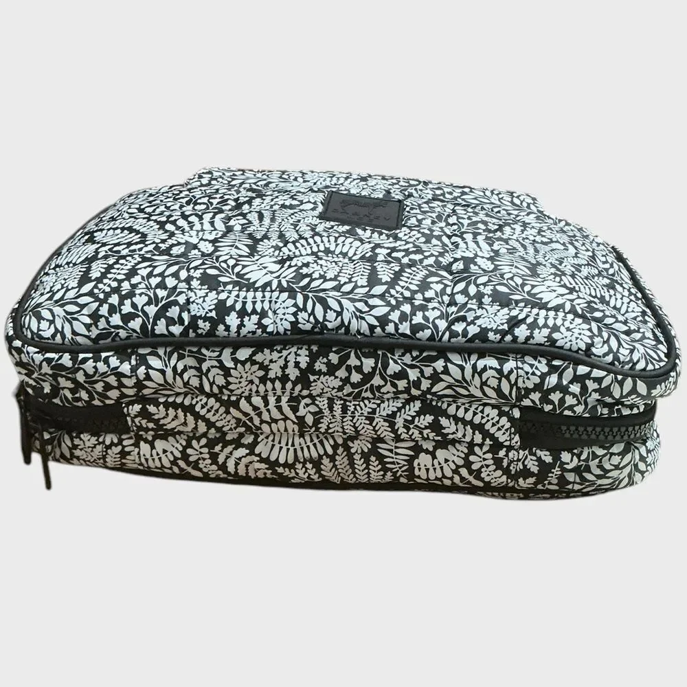 Dabney Lee Hanging Travel Organizer Cosmetic Toiletry Bag Black Floral NWT